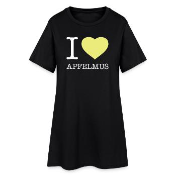 J’adore la compote de pommes - Robe T-shirt Femme - noir - Devant