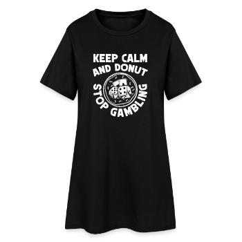 Joueur de casino Keep Calm & Donut Stop Gambling - Robe T-shirt Femme - noir - Devant