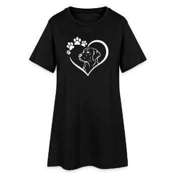 Labrador Retriever Art Chien - Robe T-shirt Femme - noir - Devant