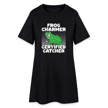 Frog Catcher Charmer Cretified Frog - Frauen T-Shirt-Kleid - Schwarz - Vorne