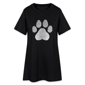 chien mignon animal amoureux art chat - Robe T-shirt Femme - noir - Devant