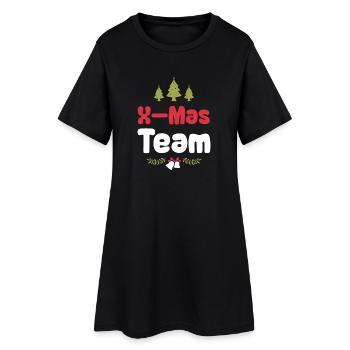 X-Mas Team - Women’s T-Shirt Dress - black - Front