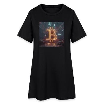 Bitcoin Power Development – Énergie dynamique - Robe T-shirt Femme - noir - Devant