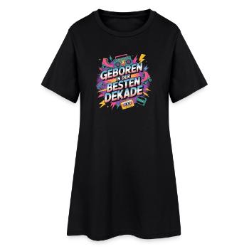 Né dans la meilleure décennie - Robe T-shirt Femme - noir - Devant