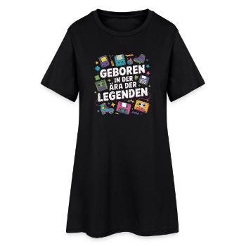 Geboren in der Ära der Legenden - Frauen T-Shirt-Kleid - Schwarz - Vorne