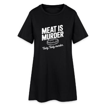 La viande, c’est un meurtre Savoureux Meurtre savoureux - Robe T-shirt Femme - noir - Devant