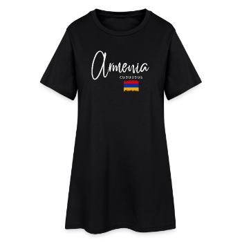 Made in Armenia, fierté arménienne - Robe T-shirt Femme - noir - Devant