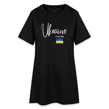 Racines ukrainiennes, j’aime l’Ukraine - Robe T-shirt Femme - noir - Devant