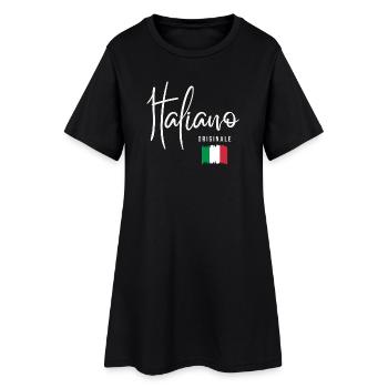 Né en Italie, originaire d’Italie - Robe T-shirt Femme - noir - Devant