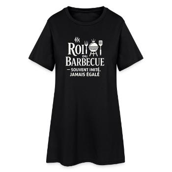 Roi du Barbecue Jamais Égalé - Robe T-shirt Femme - noir - Devant