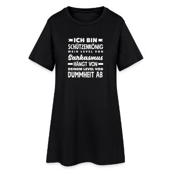 Schützenkönig Sarkasmus Lustiger Schützenfest - Frauen T-Shirt-Kleid - Schwarz - Vorne