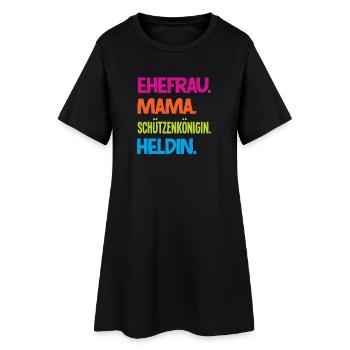 Ehefrau Mama Schützenkönigin Lustiger Schützenfest - Frauen T-Shirt-Kleid - Schwarz - Vorne