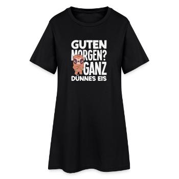 Bonjour Paresseux de glace très mince - Robe T-shirt Femme - noir - Devant