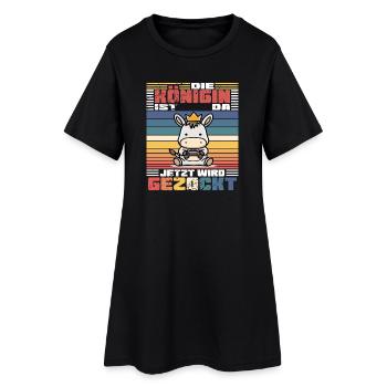 gamen frauen - Frauen T-Shirt-Kleid - Schwarz - Vorne