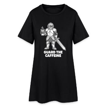 Chevalier combattant du café - Robe T-shirt Femme - noir - Devant