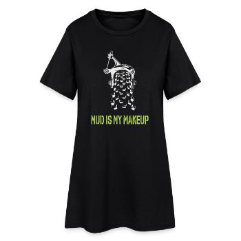 La boue est mon maquillage - Robe T-shirt Femme - noir - Devant