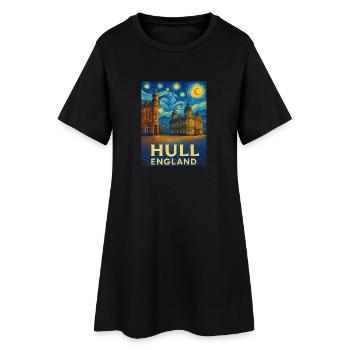 Hull, Angleterre - Robe T-shirt Femme - noir - Devant