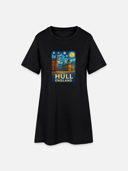 Hull England - Women’s T-Shirt Dress - black