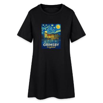 Grimsby, Angleterre - Robe T-shirt Femme - noir - Devant