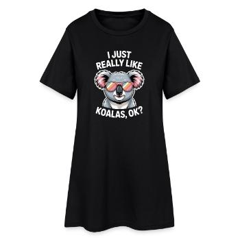 Koala Disant Koalas Drôle Koala Cadeau - Robe T-shirt Femme - noir - Devant