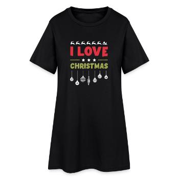J’adore Noël - Robe T-shirt Femme - noir - Devant