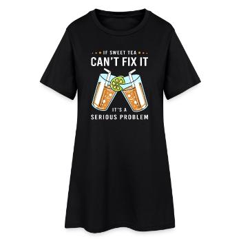 Thé Chai - Robe T-shirt Femme - noir - Devant