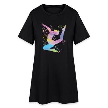 Gymnastique au sol Gymnastique artistique - Robe T-shirt Femme - noir - Devant