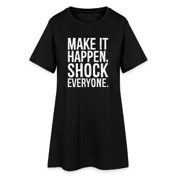 Choquez tout le monde - Robe T-shirt Femme - noir - Devant