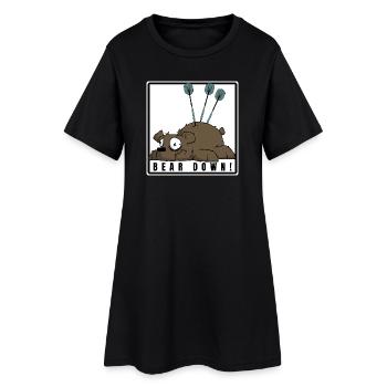 Drôle de fléchettes motif comique. POURSUIVEZ ! - Robe T-shirt Femme - noir - Devant