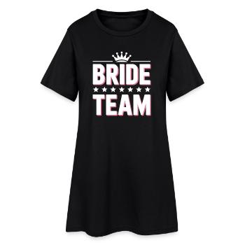 Bridal Team Crown Team Bride - Women’s T-Shirt Dress - black - Front