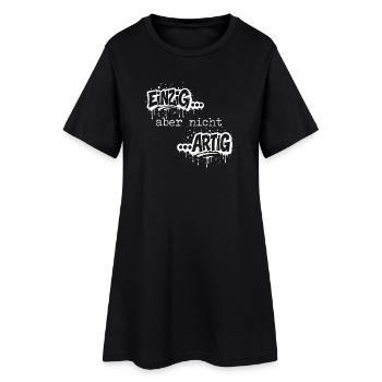 Seulement, mais pas bien élevé en disant - Robe T-shirt Femme - noir - Devant