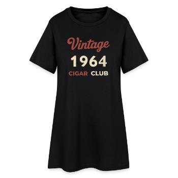 Vintage 1964 Cigar Club Retro Geburtsjahr Geschenk - Frauen T-Shirt-Kleid - Schwarz - Vorne