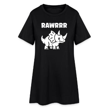 Mignon Petit dinosaure - Robe T-shirt Femme - noir - Devant