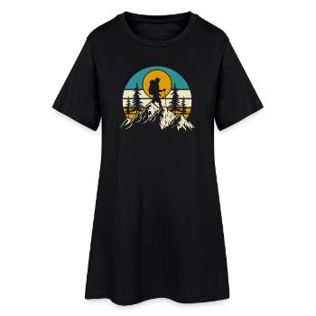 Randonnée Randonneur Alpiniste Cadeau - Robe T-shirt Femme - noir - Devant