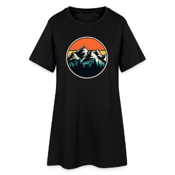 Randonnée Randonneur Alpiniste Cadeau - Robe T-shirt Femme - noir - Devant
