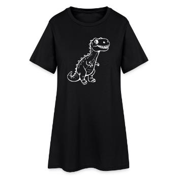 mignon dinosaure t-shirt cadeau enfants - Robe T-shirt Femme - noir - Devant