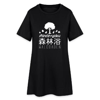 Waldbaden Wald Natur Bäume Shinrin-Yoku Geschenk - Frauen T-Shirt-Kleid - Schwarz - Vorne