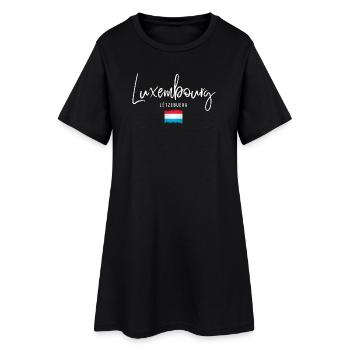 Fabriqué au Luxembourg, racines luxembourgeoises - Robe T-shirt Femme - noir - Devant