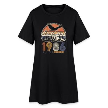 1986 Vintage Rétro Cadeau d’anniversaire - Robe T-shirt Femme - noir - Devant