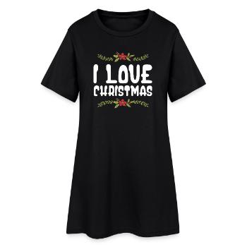 I love Christmas - Women’s T-Shirt Dress - black - Front