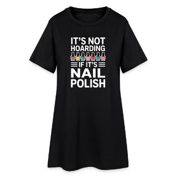Nagellack Spruch pediküre Lustig Mainküre Geschenk - Frauen T-Shirt-Kleid - Schwarz - Vorne