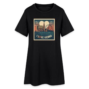 Cathédrale Saint-Étienne de l’amour de Vienne - Robe T-shirt Femme - noir - Devant