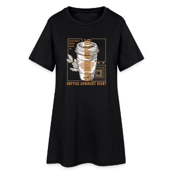 Le café fait juste son travail rétro - Robe T-shirt Femme - noir - Devant