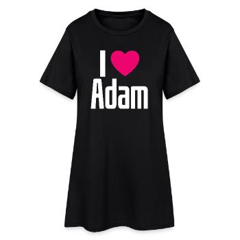 I Love Adam Pink Heart I Love Adam - Women’s T-Shirt Dress - black - Front