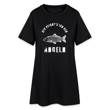 J’en ai assez, je vais PÊCHER en plein air. Pêcher drôle. - Robe T-shirt Femme - noir - Devant