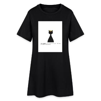 Gato Rey et son hypothèque - Robe T-shirt Femme - noir - Devant