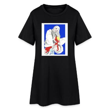 Fille manga coloré - Robe T-shirt Femme - noir - Devant