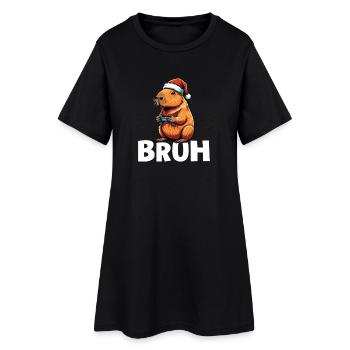Bruh Gaming Lover Gamer Video Games Christmas - Women’s T-Shirt Dress - black - Front
