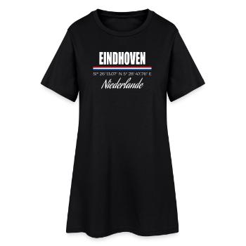 Eindhoven - Frauen T-Shirt-Kleid - Schwarz - Vorne