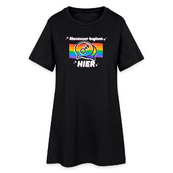 L’aventure commence ici Symbole de la fierté - Robe T-shirt Femme - noir - Devant